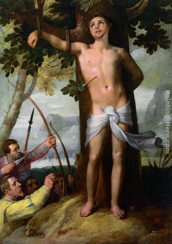 The Miracle of Saint Sebastian painting - Cornelis Cornelisz The Miracle of Saint Sebastian art painting
